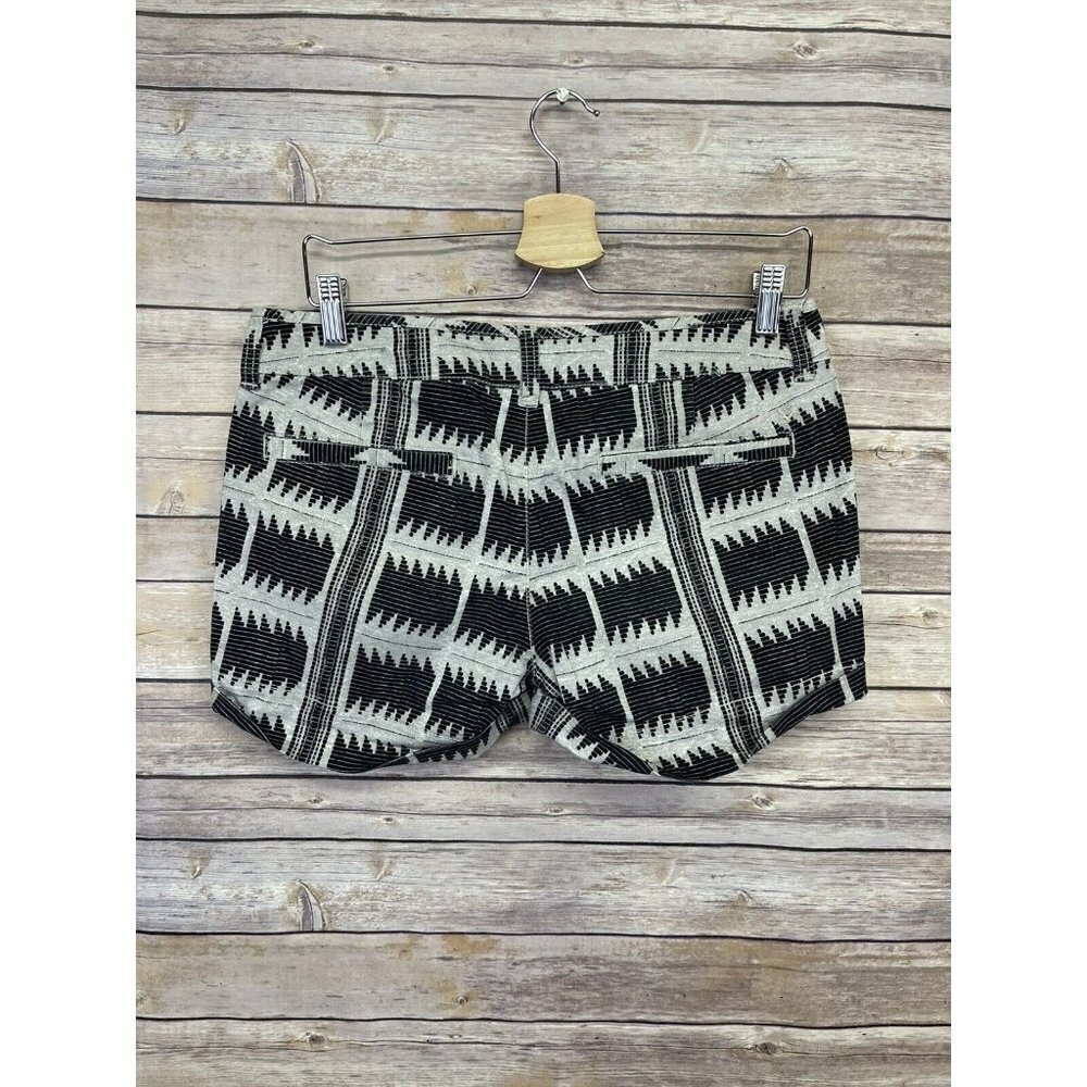 American Eagle Womens 6 Midi Shorts Stretch Boho Southwest Print Gray Tan Flat - Picture 5 of 10